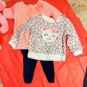Little girls pants w/ 2 tops